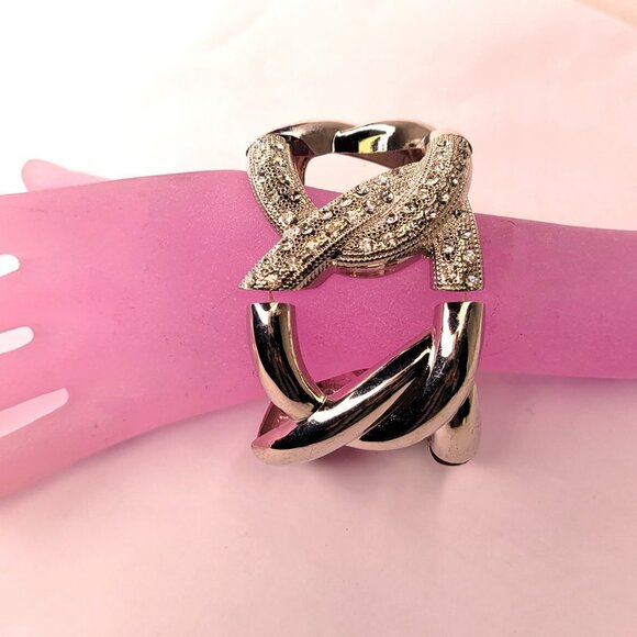 Silver Crystal Stretchy Bracelet - Picture 13 of 15